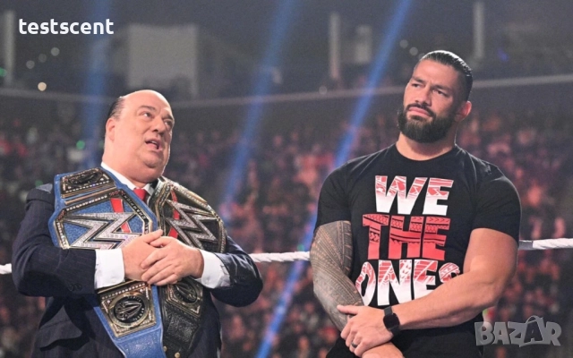 Мъжка тениска WWE The Bloodline We The Ones Tribal T-Shirt M Med в черно Black , снимка 5 - Тениски - 52184566