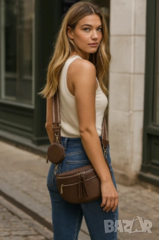 Дамска чанта с къса и широка регулируема дръжка, снимка 5 - Чанти - 52094008
