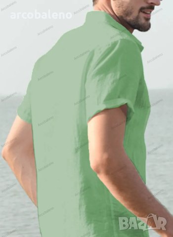 Мъжка лятна риза с къс ръкав, 6цвята - 023 , снимка 14 - Ризи - 41552427