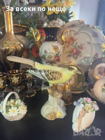 Royal Dux Czechoslovakia Circa 1955 - прекрасна птица изработена с много класа и стил Код P1894, снимка 2 - Декорация за дома - 53332271