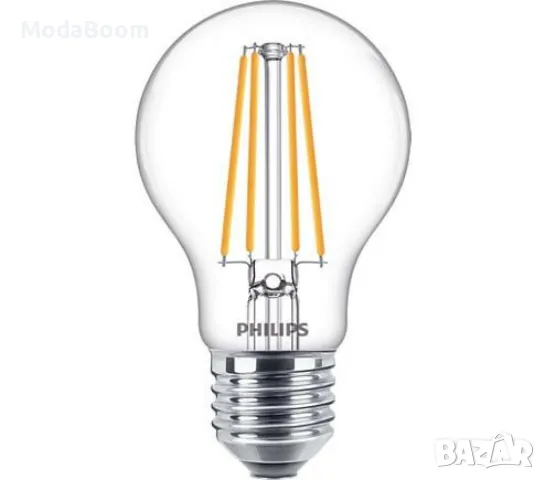 Комплект 3 броя LED крушки Philips Е27 7W 806LM 2700K, снимка 5 - Лампи за таван - 48905317