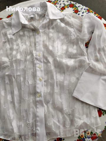 Официална бяла риза с дълъг ръкав., снимка 3 - Ризи - 41283064