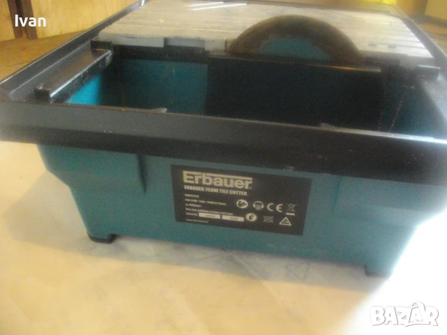 750 вата ф180мм английска оригинална ел. машина рязане плочки плочи камък облицовки ERBAUER отлична, снимка 14 - Други инструменти - 51252820