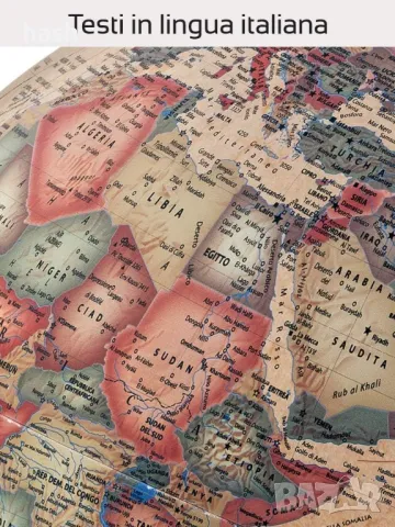 Голям Италиански Глобус Лампа Диаметър 30 см., снимка 5 - Настолни лампи - 48582567