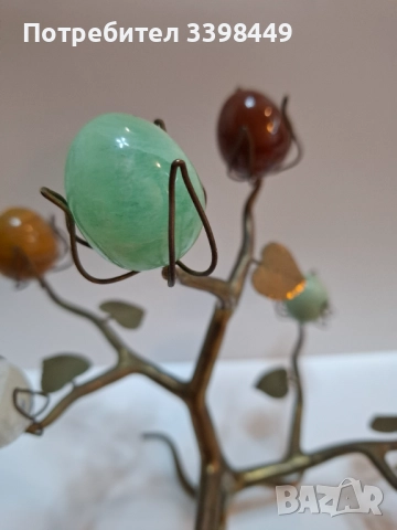 Декоративно дърво от нефрит или друг полускъпоценен, снимка 6 - Антикварни и старинни предмети - 52674077