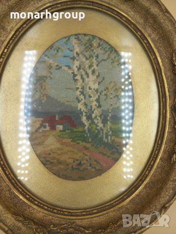 Гоблен Брези с рамка, снимка 4 - Гоблени - 44555785