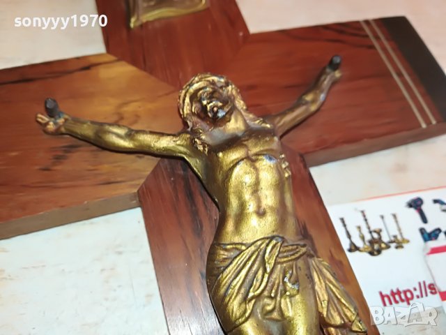 КРЪСТ АНТИКА С ХРИСТОС ОТ ФРАНЦИЯ 3112221759, снимка 2 - Антикварни и старинни предмети - 39151676