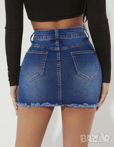 дънкова пола , снимка 3 - Поли - 51320377