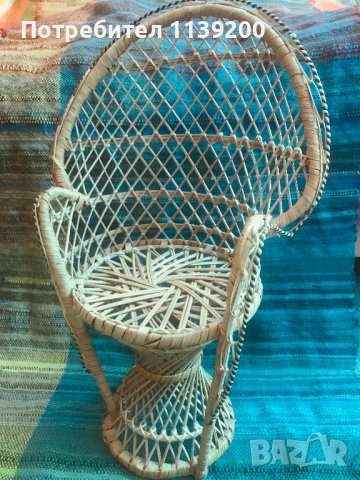 Emmanuelle колекционерски мини стол ратан за кукли декорация, снимка 9 - Колекции - 36464729