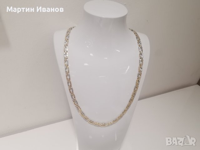 Златен синджир бяло и жълто 2, снимка 5 - Колиета, медальони, синджири - 41954020