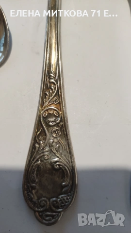 Комплект старинни италиански посребрени прибори за хранене, снимка 5 - Прибори за хранене, готвене и сервиране - 53840923