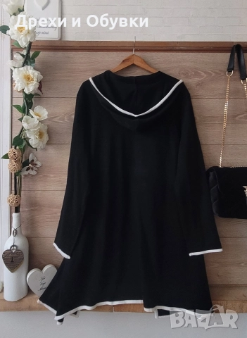 Нова черна жилетка с качулка , снимка 3 - Жилетки - 52775491