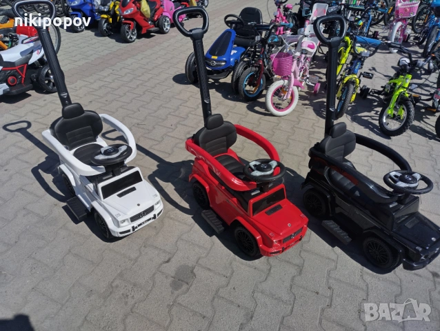 MERCEDES Кола за яздене с дръжка Mercedes-benz G350d, снимка 4 - Детски велосипеди, триколки и коли - 53849651