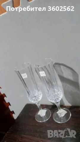 Френски кристални чаши за шампанско, снимка 1