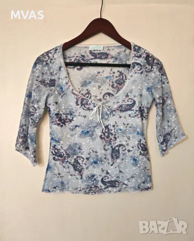 Нова воалена блузка М размер светло синя 