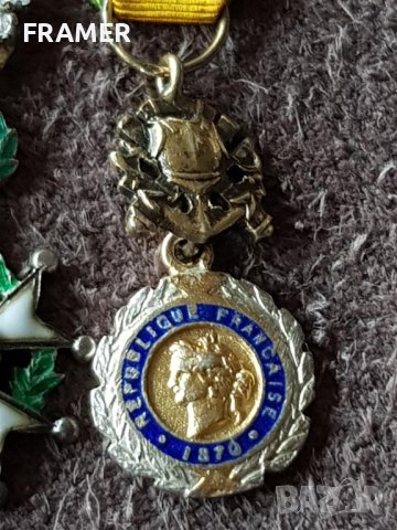 Златна 18 карата МИНИАТУРА с ДИАМАНТИ ордени Легиона и военен 1870 злато, снимка 11 - Антикварни и старинни предмети - 41344039