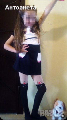 Детска рокля с подарък чорапогащник 