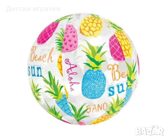 Надуваема топка Lively Print INTEX, 51см, PVC, морска тематика, снимка 3 - Надуваеми играчки - 49981829