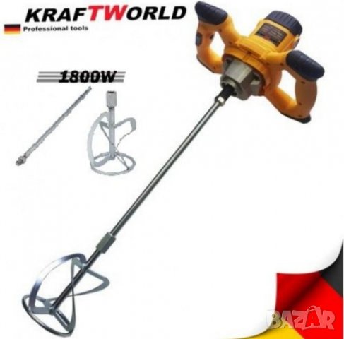 Машина за Фаянс 120см + Миксер за Бетон 2400W KrafTWorld Професионална Теракотмашина плочки Бъркалка, снимка 3 - Други инструменти - 33612705