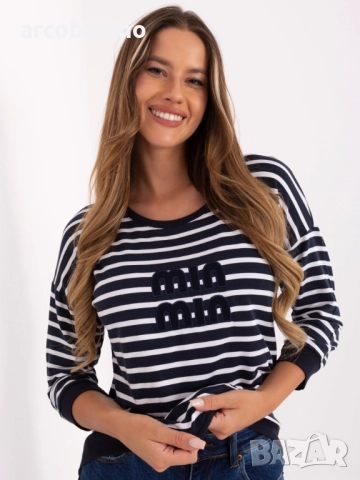 Дамска ежедневна блуза с надпис, 6цвята , снимка 13 - Блузи с дълъг ръкав и пуловери - 51704590