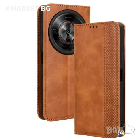 ZTE Blade A75 5G nubia Focus Leather Magnetic2 Wallet Кожен Калъф и Протектор, снимка 4 - Резервни части за телефони - 47730435