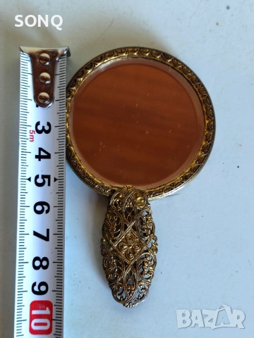 Страхотно Старо Позлатено Филигранено Огледалце, снимка 7 - Антикварни и старинни предмети - 53599653