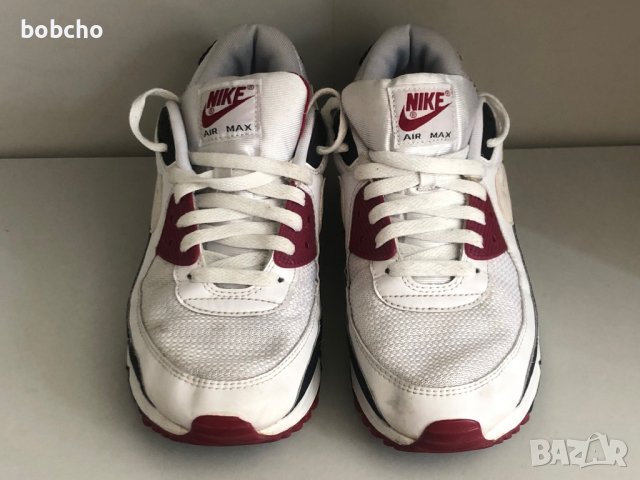 Nike Air Max 90 White Maroon CT4352-104, снимка 3 - Маратонки - 41974088