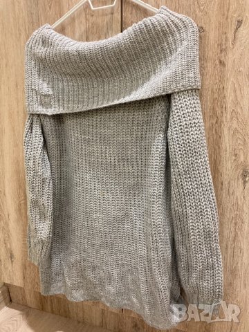 Дамски пуловер с голяма яка, снимка 3 - Блузи с дълъг ръкав и пуловери - 34415649