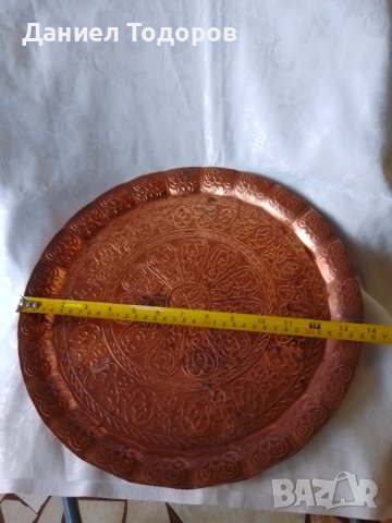 Стар месингов поднос, снимка 7 - Декорация за дома - 42268829