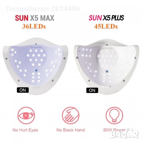2780 UV LED лед лампа за маникюр, лампа за гел лак SUN X5, снимка 9 - Други - 35787586