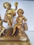 БРОНЗОВА СКУЛПТУРА 19-ВЕК Франция ДЕЦА МУЗИКАНТИ ВЪВ ПОЗЛАТА , снимка 8