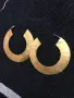 Ефектни дизайнерски обеци Replica – позлатен hammered ефект, снимка 9