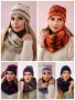 Дамски зимен комплект шапка и шал Zuzanna, 6цвята , снимка 1
