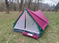 Немска ретро олекотена двуместна палатка 1,7 кг, снимка 1 - Палатки - 44651479