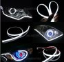 Силиконови Лед LED ленти за фарове с функция мигач 2бр.по 30см., снимка 1