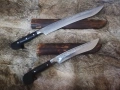 Масивен Нож,Острие Каракулак с Дървена Кания за Възстановки, снимка 1