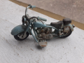 Мотор стара ламаринена играчка модел макет син за колекция