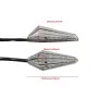 Динамични LED мигачи с бяла DRL светлина и лепящ монтаж 2 броя, снимка 3