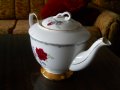 колекционерски порцеланов чайник (позлатен) - Англия, снимка 3