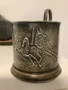 Поставка за чаши посребрен 1960 години производство СССР, снимка 2
