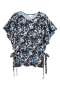 Нова блуза - 60% H&M S M размер на цветя с връзки и волани, снимка 2