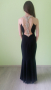 Дълга,черна,официална рокля с камъни, снимка 2