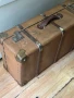 голям стар антикварен куфар над 100 годишен, снимка 2