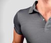 Мъжка спортно елегантна риза с къс ръкав / официална тениска с яка - сива, снимка 4