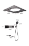 Дизайнерска душ система с таванен душ за вграждане Design D42, снимка 16