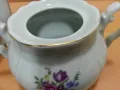 Стар български порцелан барок чайник захарница латиера , снимка 12