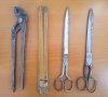 Стари инструменти и шивашки ножици., снимка 1 - Клещи - 39525261