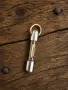 Tritium-BetaLight - Ръчно изработен Steampunk ключодържател със самосветеща тритиева ампула, снимка 1