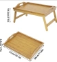 Бамбукова сгъваема масичка за легло, снимка 3