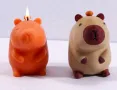 3d Капибара Capybara прав хамстер силиконов молд форма фондан шоколад гипс свещ смола, снимка 3